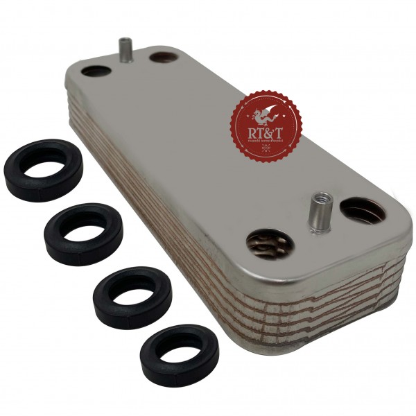 Scambiatore 12 piastre caldaia Ferroli Bluehelix RRT, Bluehelix Tech RRT, Divacondens D, Divacondens D Plus, Divatech D LN