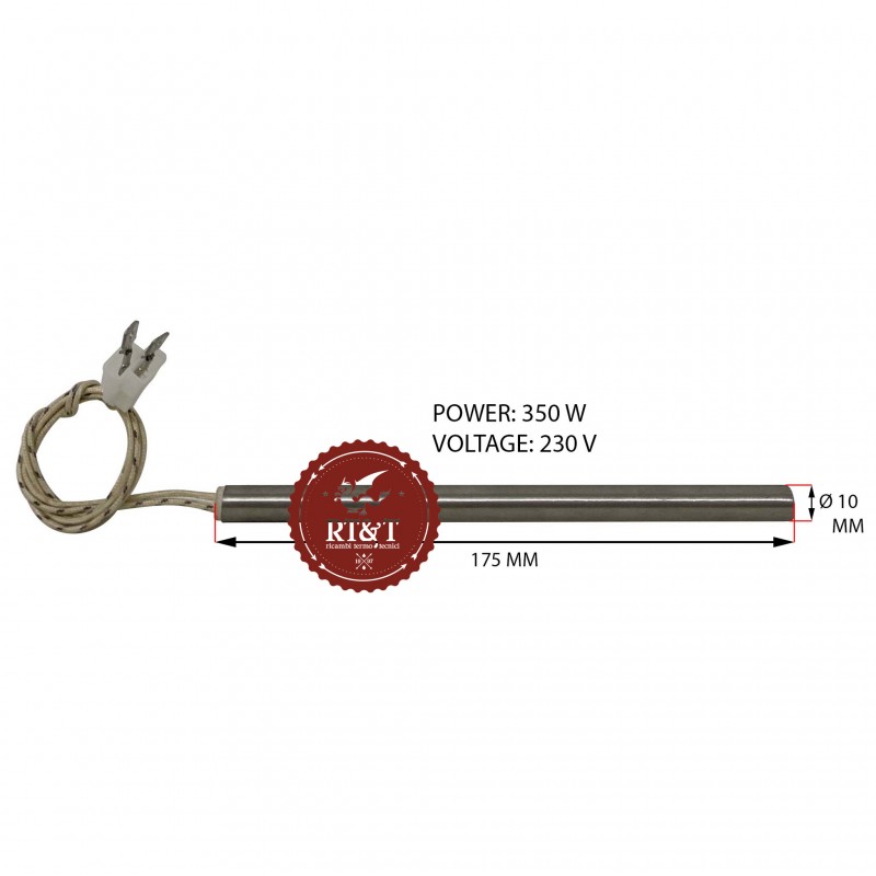 Candeletta Resistenza accensione stufa a pellet Montegrappa, MCZ,  Flumenfire, Sideros, D'Alessandro, Sicalo UTXS022672