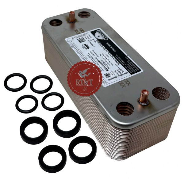 Scambiatore sanitario 24 piastre per Sylber Area Condensing, Lady S, Linea Condensing, Linea Ext Condensing