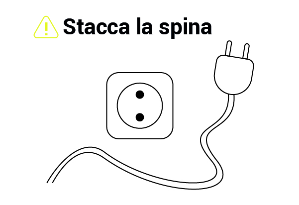 staccare l'elettricità